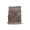 Hello Honey® Beige & Brown Savannah Stripe Cotton Blend Throw with Fringe
